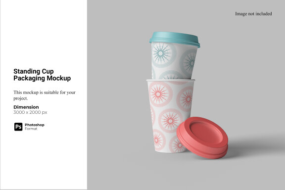 Standing Cup Packaging Mockup