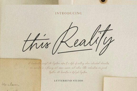 This Reality Handwritten Script