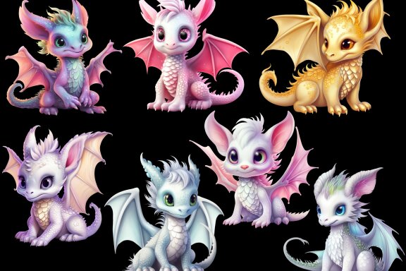 Fairy Dragon PNG Bundle