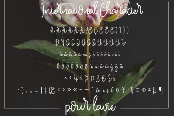 Pour Lavie Typeface