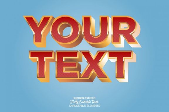 3D Detailed Text Effect (XMas Style)
