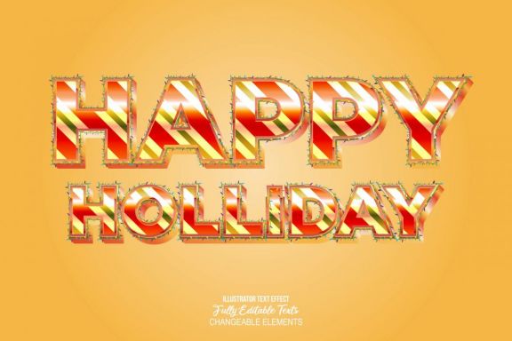 3D Detailed Text Effect (XMas Style)
