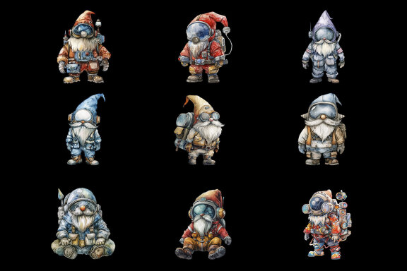 Sci Fi Gnome PNG Bundle