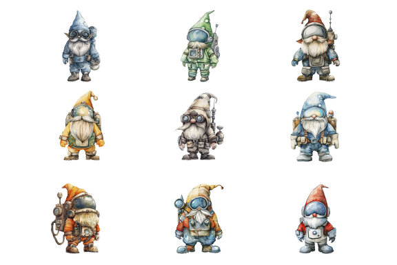 Sci Fi Gnome PNG Bundle
