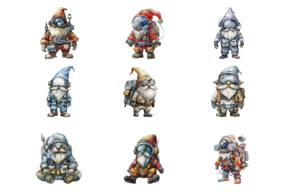 Sci Fi Gnome PNG Bundle
