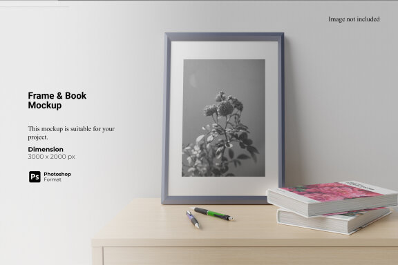 Frame & Book Mockup