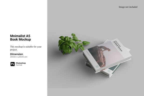 Minimalist A5 Book Mockup