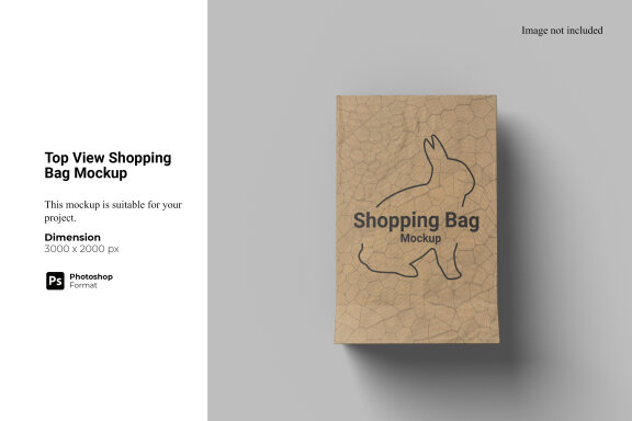 Top View Shopping Bag Mockup