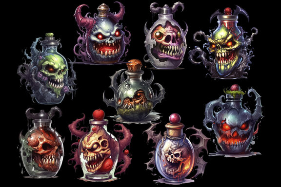 Demon Potions PNG Budle