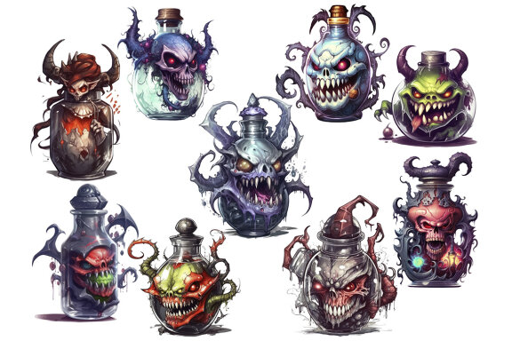 Demon Potions PNG Budle