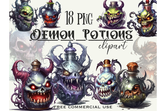 Demon Potions PNG Budle