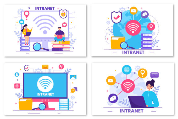12 Intranet Technology Illustration