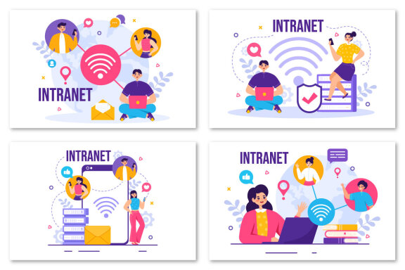 12 Intranet Technology Illustration