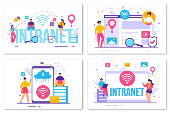 12 Intranet Technology Illustration