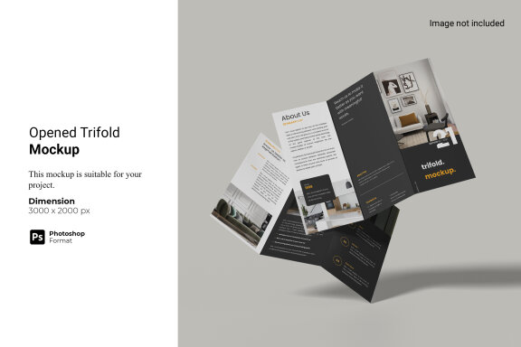 Opened Trifold Mockup