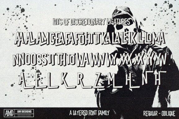 Witches Skeletons - A Layered Font Family 