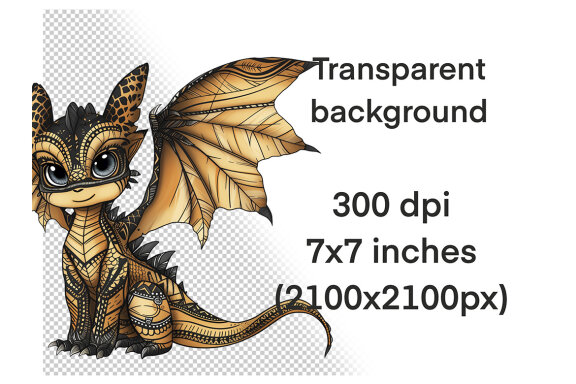 Tribal Dragon PNG Bundle