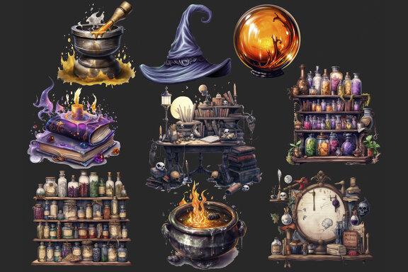 Witchcraft Stuff PNG Bundle