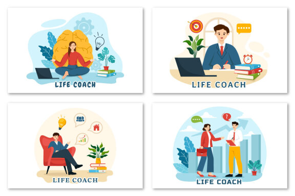 12 Life Coach Illustration