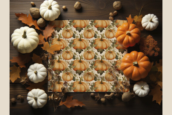 Watercolor Pumpkins Seamless Patterns Bundle