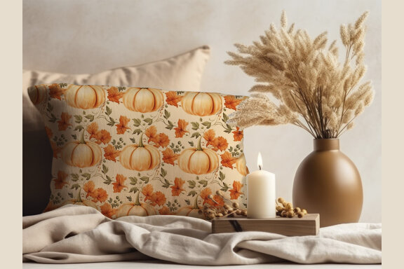 Watercolor Pumpkins Seamless Patterns Bundle