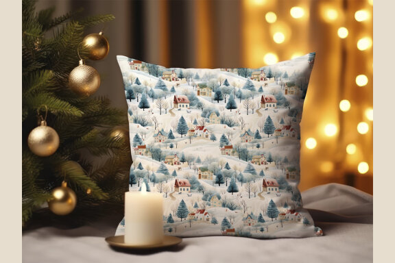 Winter Village Seamless Patterns Bundle