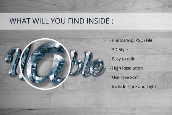 3D Realistic Text Effect Style