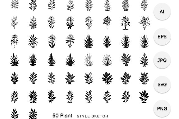 Plant Element Draw Black