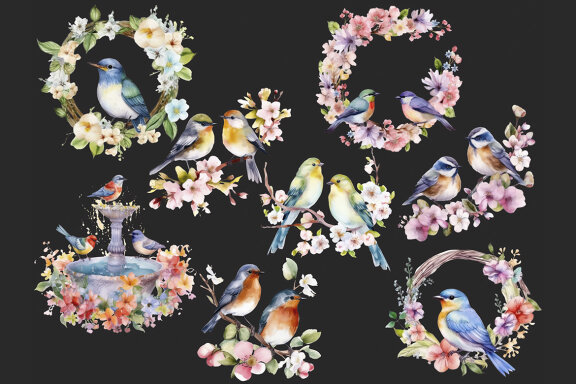 Little Birds PNG Bundle