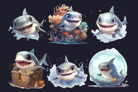 Baby Shark PNG Bundle
