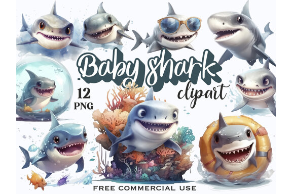 Baby Shark PNG Bundle