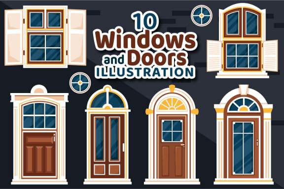 10 Doors and Windows illustration