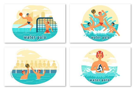 12 Water Polo Sport Illustration