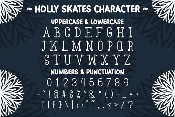 Holly Skates - Winter Display Font