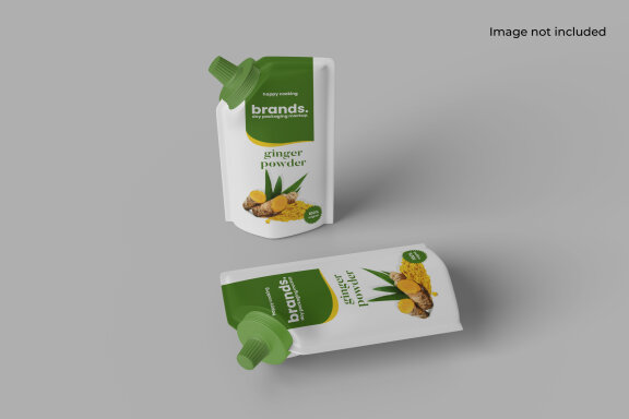 Two Spouted Pouch Packaging Mockup