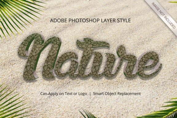 3D Realistic Text Effect Nature Style