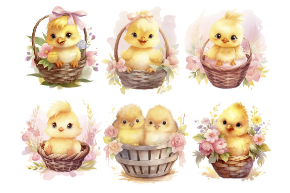 Cute Little Chicks PNG Bundle