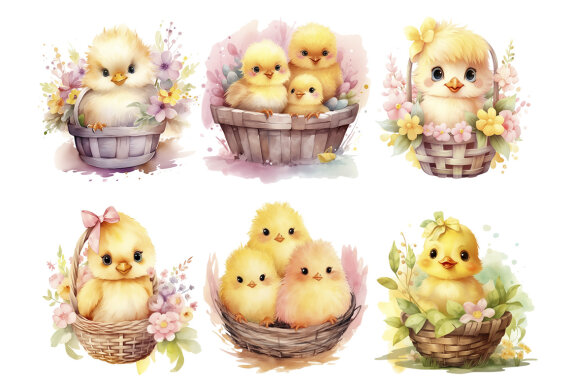 Cute Little Chicks PNG Bundle
