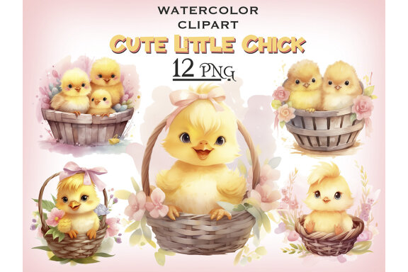 Cute Little Chicks PNG Bundle
