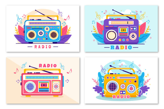 10 Radio Vector Illustration