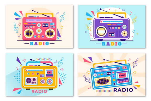 10 Radio Vector Illustration