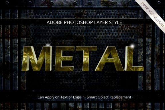 3D Realistic Text Effect METAL Style