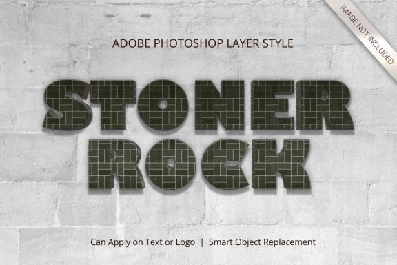 3D Realistic Text Effect STONE Style