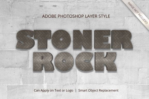 3D Realistic Text Effect STONE Style
