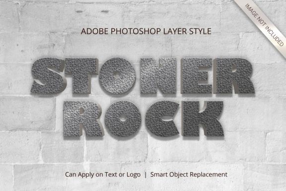 3D Realistic Text Effect STONE Style