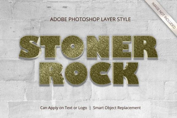3D Realistic Text Effect STONE Style