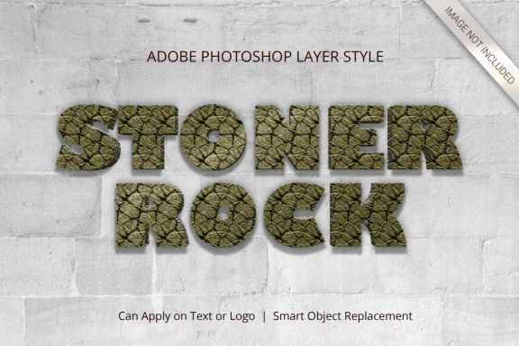 3D Realistic Text Effect STONE Style