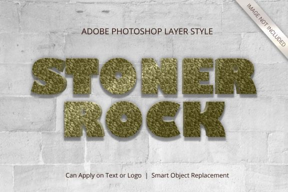 3D Realistic Text Effect STONE Style