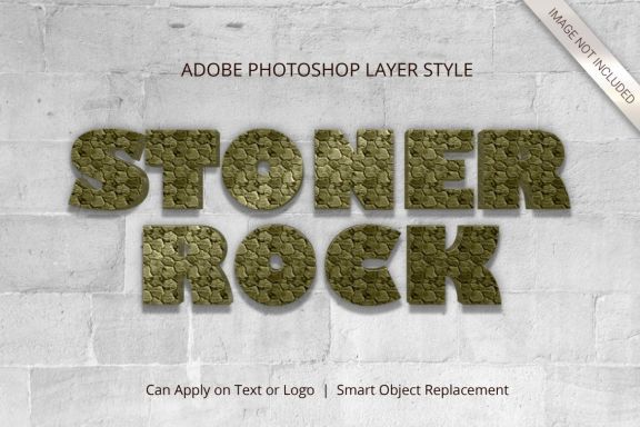 3D Realistic Text Effect STONE Style