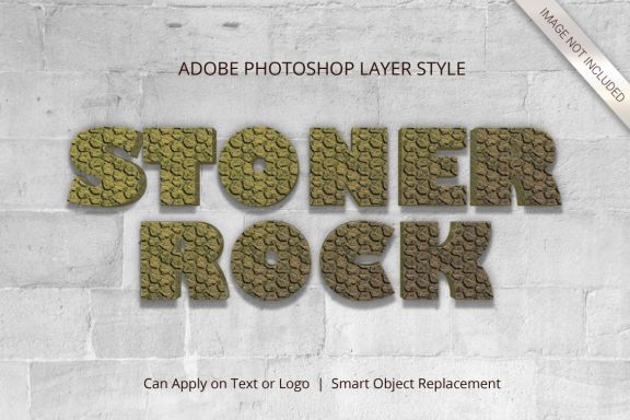 3D Realistic Text Effect STONE Style